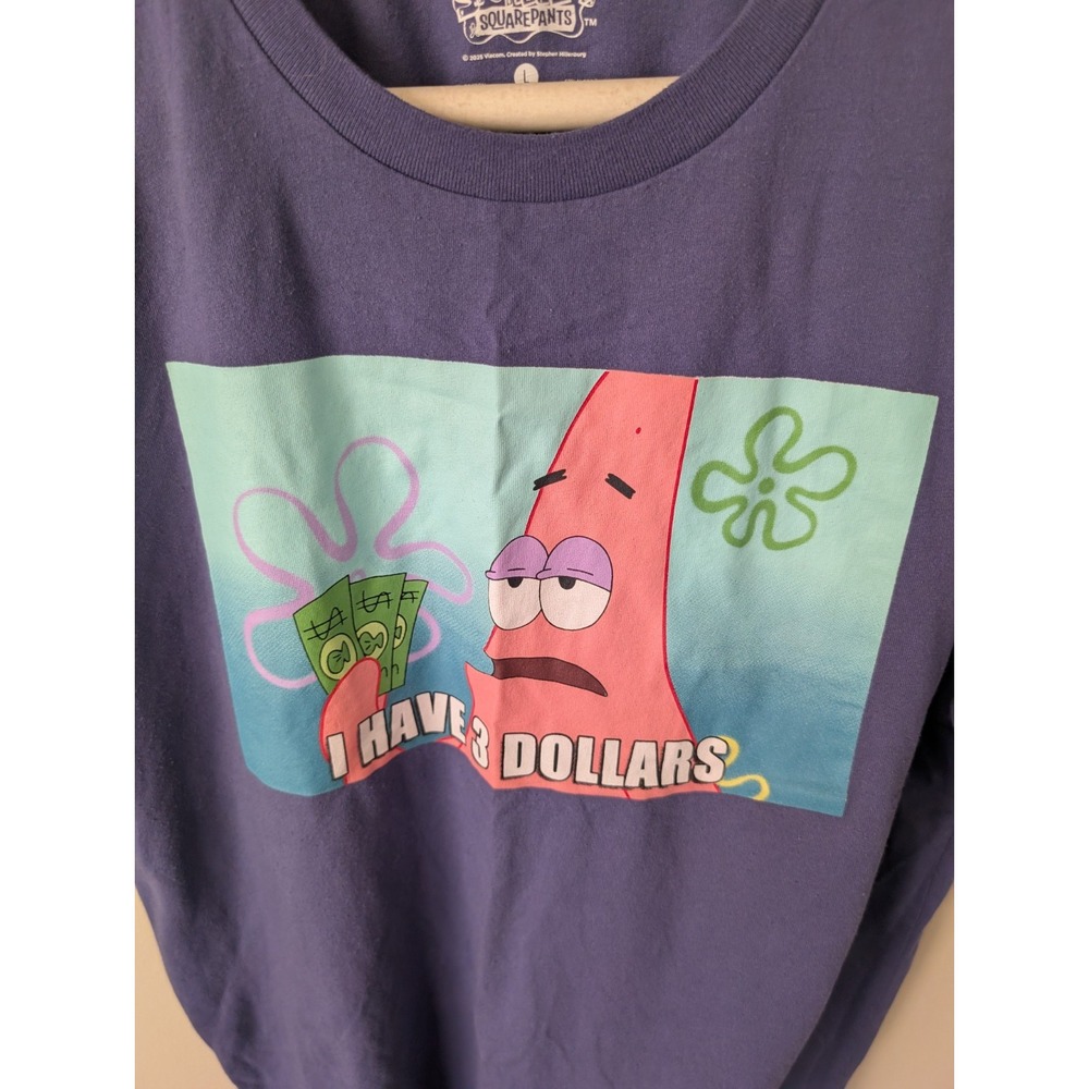 Nickelodeon SpongeBob Patrick Star Mens L Blue Short Sleeve T-Shirt RN 77272 - Picture 3 of 6